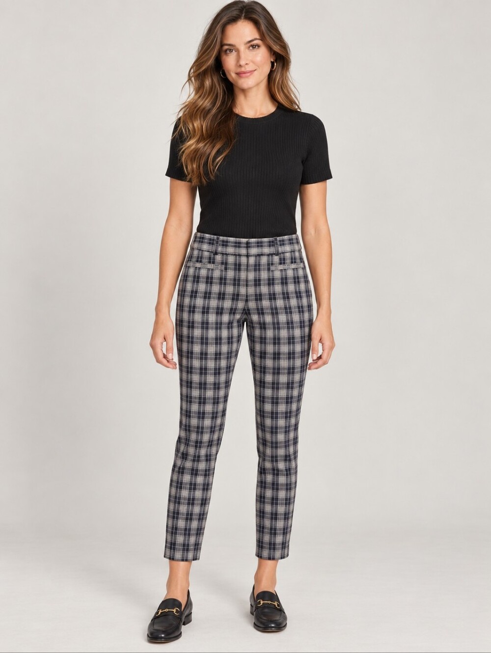 ❤️ BANANA REPUBLIC CLASSIC SLOAN PLAID SLIM FIT PANTS / TROUSERS, 4P (27 P)